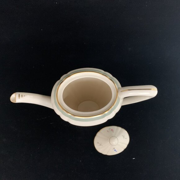 Frederik Lunning E Challinor Porcelain Coffee Pot w/ Lid 7.5" Floral Design Vtg - Picture 8 of 12